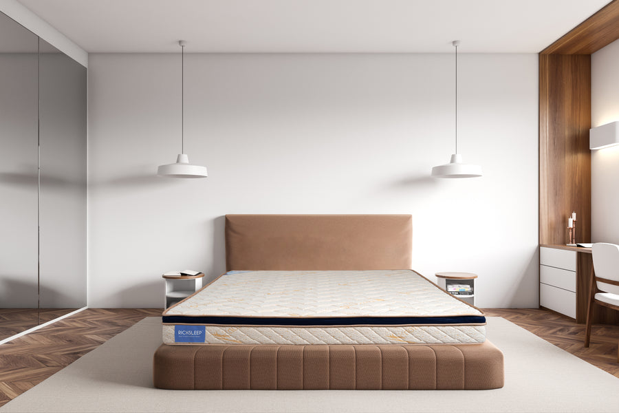 RichSleep Cervical Spine Support Euro-Top Series Single Size Mattress | Orthopedic Support with Cervical Spine Coil | High-Resilient Foam & Hard Foam Encasement | Organic Cotton Quilted Cover with Air Ventilation | 7 years Warranty