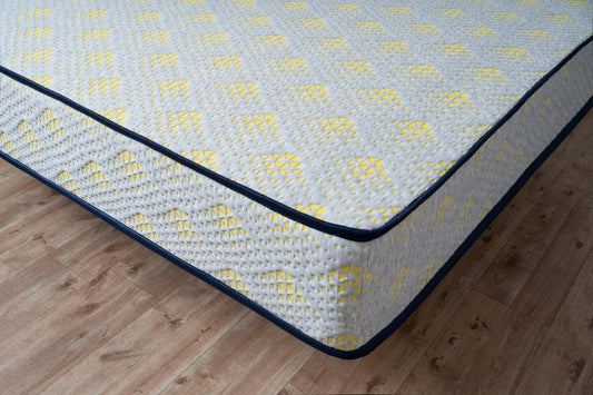 Richsleep FreshTouch Dual Comfort Plus | Single Size Mattress | IIT Delhi-certified, PU-Act Gen used to protect Bacteria, Fungi & Virus| Grey & Yellow | 10 years Warranty