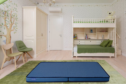 Richsleep Foldable Single Bed Mattress | Premium High-Resilience Foam | Portable Folding Mattress for Floor, Guest & Travel Use | Blue